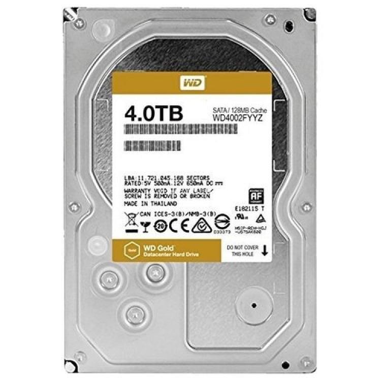 Жесткий Диск Western Digital Gold 4Tb (U600/7200/128Mb) NCQ TLER RAFF 6G SATAIII(WD4002FYYZ-01B7CB0)