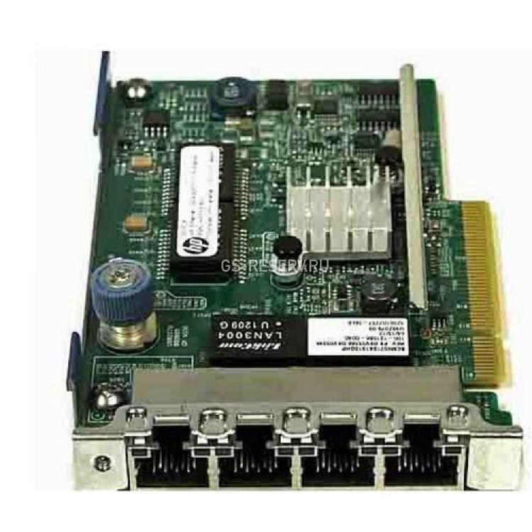 Сетевая Карта HP PCI Express Quad Port Gigabit Server Adapter (Intel) FlexibleLOM 4x1Гбит/сек 4xRJ45 LP PCI-E8x 2.0 For ProLiant DL160 Gen8 DL360p Gen8 DL380p Gen8 DL385p Gen8 DL560 Gen8 SL210t Gen8 SL230 Gen8 SL250 Gen8(665240-B21)