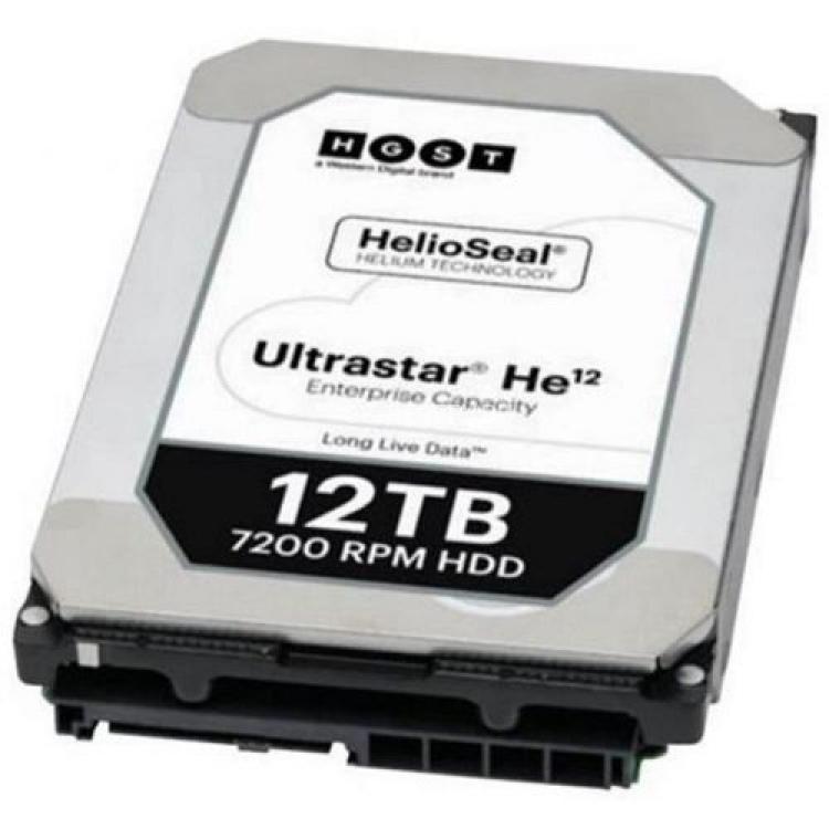 Жесткий Диск HGST Ultrastar He12 12Tb (U600/7200/256Mb) Helium AF Secure Erase 512e 6G SATAIII 3,5"(0F30146)