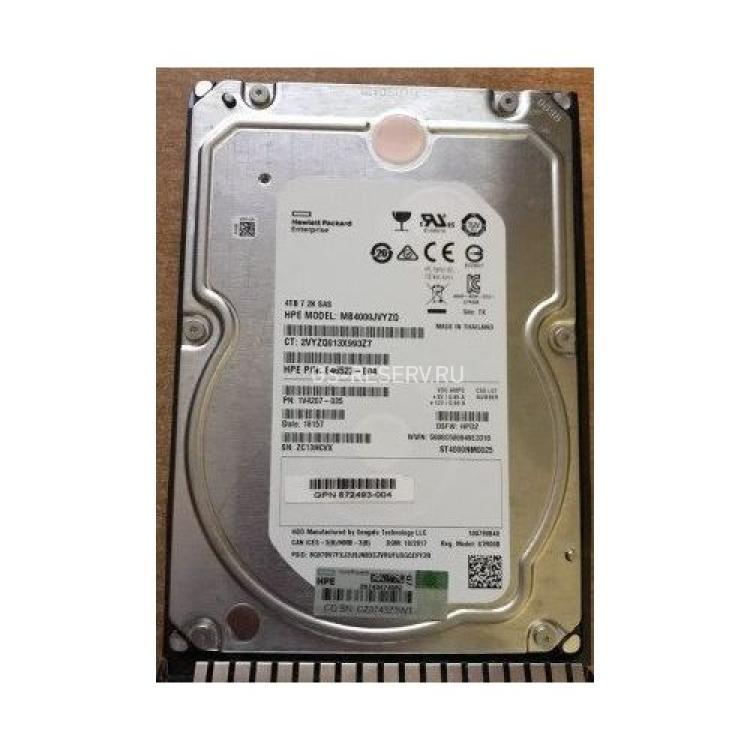 Жесткий Диск HP (Seagate) Enterprise Capacity 3.5 HDD v5 ST4000NM0025 4Tb (U1200/7200/128Mb) 512n 12G SAS 3,5" For Gen5 Gen6 Gen7 Gen8 Gen9 Gen10 D6020 D6000 Apollo Gen10 StoreVirtual 3000 3200(872487-B21)