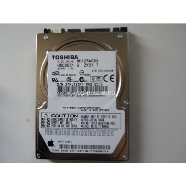 Жесткий Диск Toshiba 120Gb (U150/5400/8Mb) SATA 2,5"(MK1234GSX)
