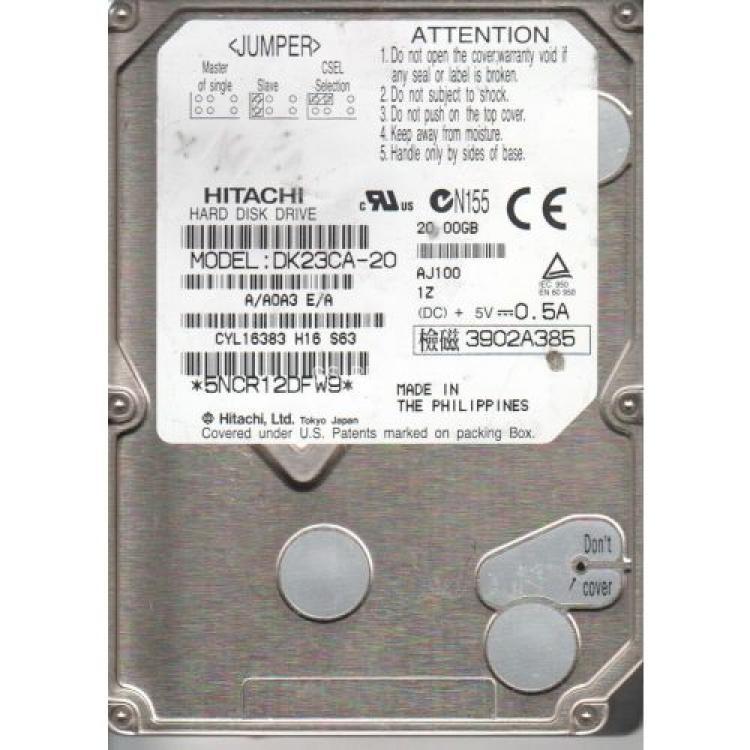 Жесткий Диск Hitachi Travelstar DK23 20Gb (U100/4200/2Mb) IDE 2,5"(DK23CA-20)