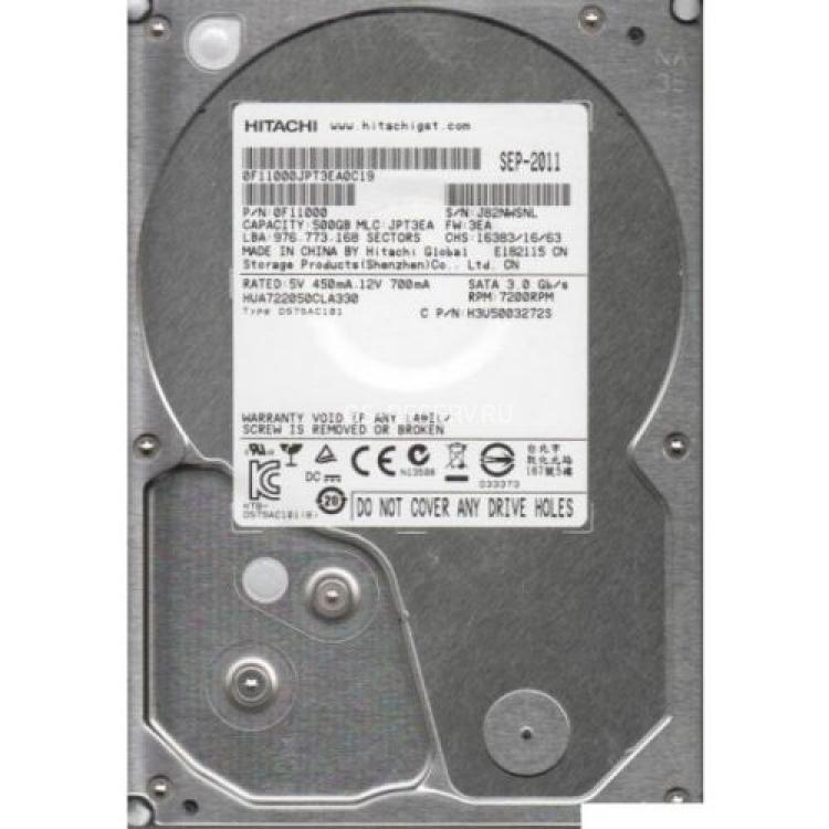 Жесткий Диск Hitachi Ultrastar A7K2000 500Gb (U300/7200/32Mb) SATAII(HUA722050CLA330)