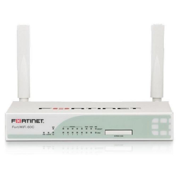 Межсетевой экран Fortinet FortiWiFi 5x1000Mbit/s 2x100Mbit/s WAN 8Gb HDD Wi-Fi 802.11 a/b/g/n USB 2.0(FortiWiFi-60С)