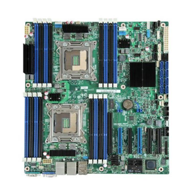 Материнская Плата Intel iC602PCH Dual Socket 2011 16DDR3 2SATAIII 12SATAII PCI-E16x3.0 5PCI-E8x SVGA 2xGbLAN E-ATX 8000Mhz For P4216XXMHGC P4208XXMHGC P4308XXMHGC P4308XXMHGN P4308XXMHDR P4308XXMHEN P4308XXMFEN P4216XXMHJC(G50768-508)