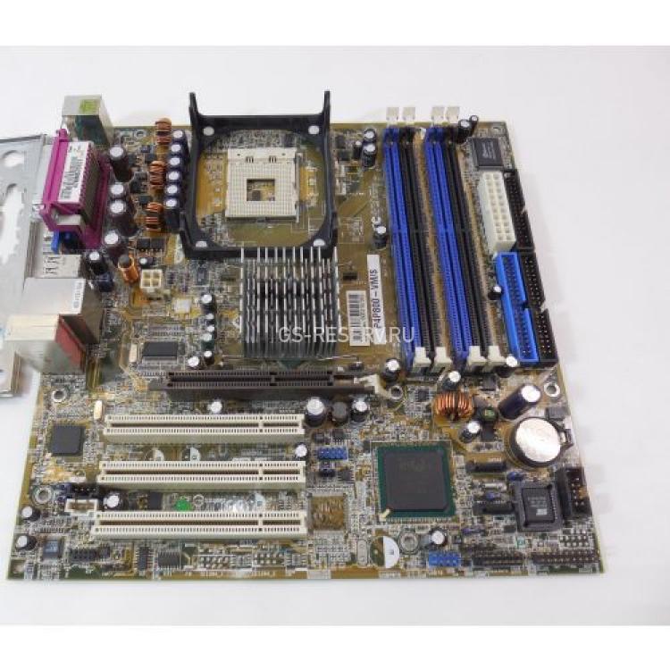 Материнская Плата ASUS i865G Socket 478 HT 4DualDDR400 2SATA U100 AGP8x 3PCI SVGA ADI LAN mATX(P4P800-VM)