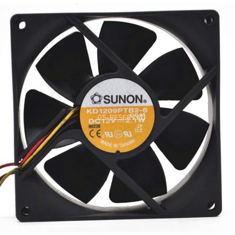 Вентилятор Sunon 0,14A 12v 2600 об/мин 48CFM 33dB 92x92x25mm(KD1209PTB2)