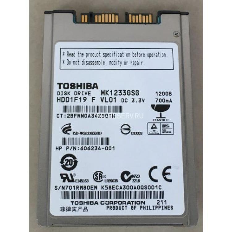 Жесткий Диск Toshiba 120Gb (U300/5400/8Mb) SATAII 1,8" For Notebooks(606234-001)