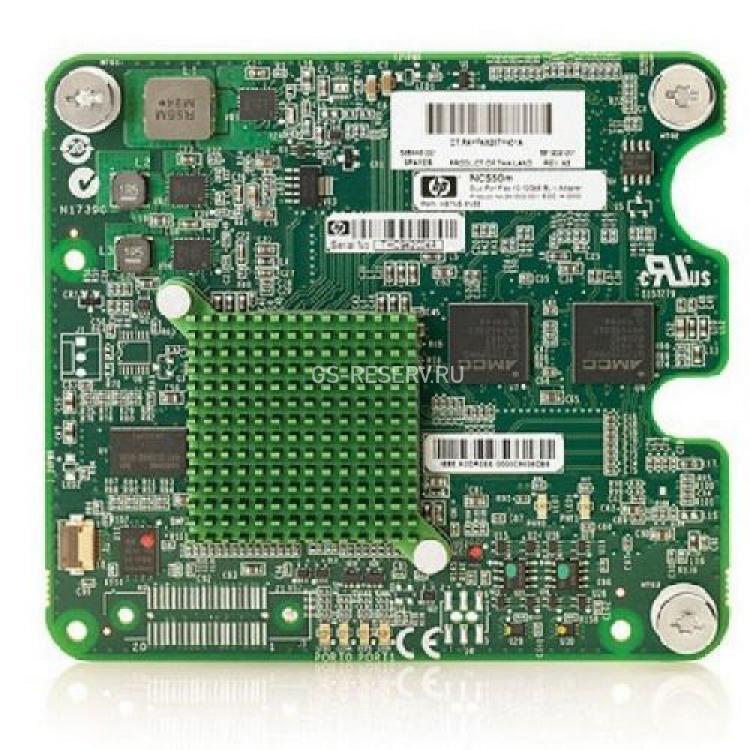 Сетевой Адаптер HP (Emulex) OCM10102 2x10Гбит/сек Dual Port FlexFabric 10Gb Converged Network Adapter HBA For BL2x220cG6 Bl280cG6 Bl460cG6 BL465cG6 BL465cG7 BL490cG6 BL685cG6(HSTNS-BN55)