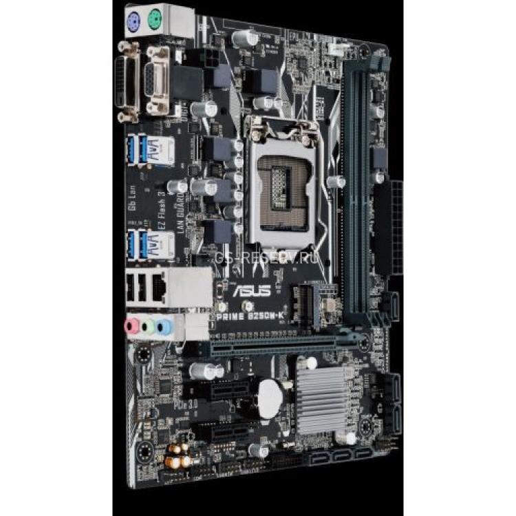 Материнская Плата ASUS iB250 S1151 HT 2DualDDRIV 6SATAIII 1xM.2 PCI-E16x3.0 2PCI-E1x Video DVI LAN1000 AC97-8ch 4USB3 mATX(PRIME B250M-K)