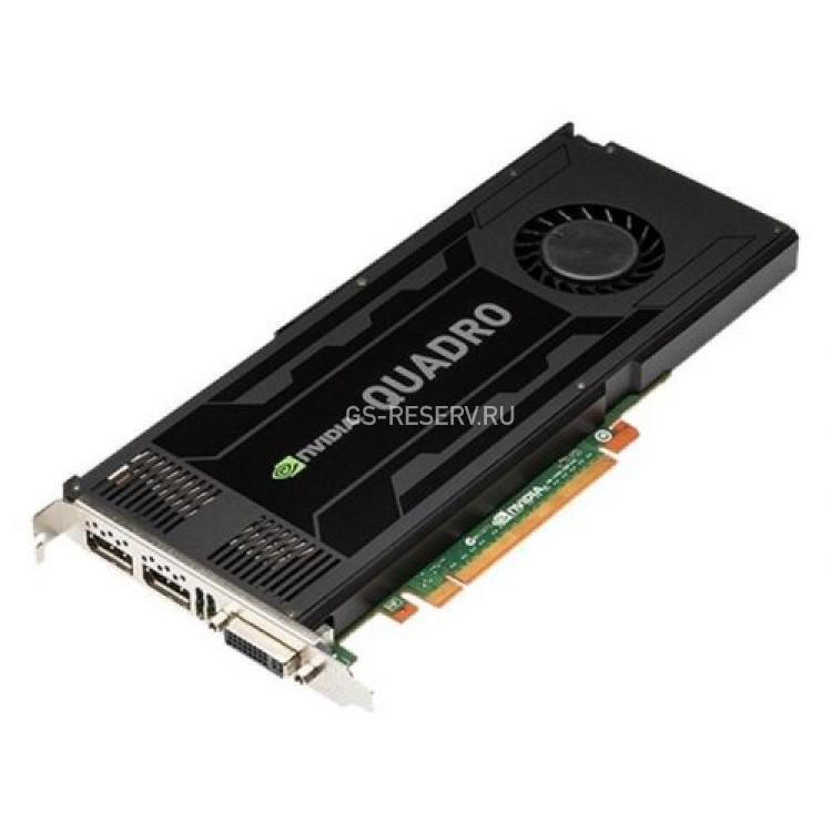 Видеокарта HP (PNY) Nvidia Quadro K4000 3Gb 192Bit GDDR5 DVI DualDisplayPort SLI PCI-E16x 3.0 For Z220 Z420 Z620 Z820 WS460 Gen8 WS460 Gen9 DL360e Gen8 DL380e Gen8 DL380p Gen8 DL380z Gen8 DL580 Gen8 ML350p Gen8 SL2500(C2J94AA)