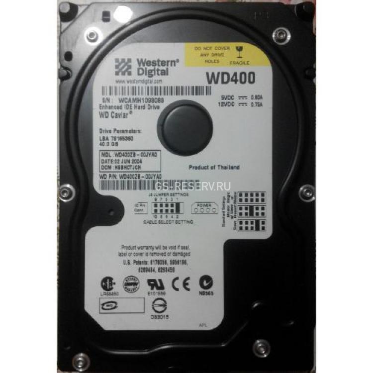 Жесткий Диск Western Digital Caviar 40Gb (U100/7200/2Mb) IDE(WD400ZB)