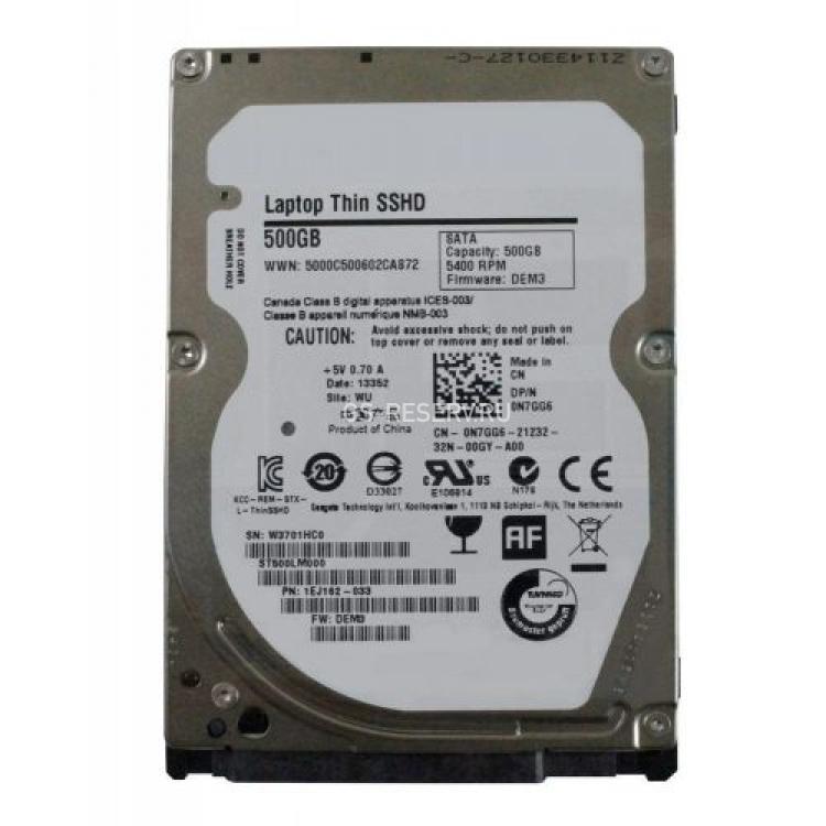 Жесткий Диск Seagate Laptop Thin SSHD 500Gb (U600/5400/64Mb) 8Gb SSD MLC NCQ 6G SATAIII 2,5" 7mm(1EJ162-302)