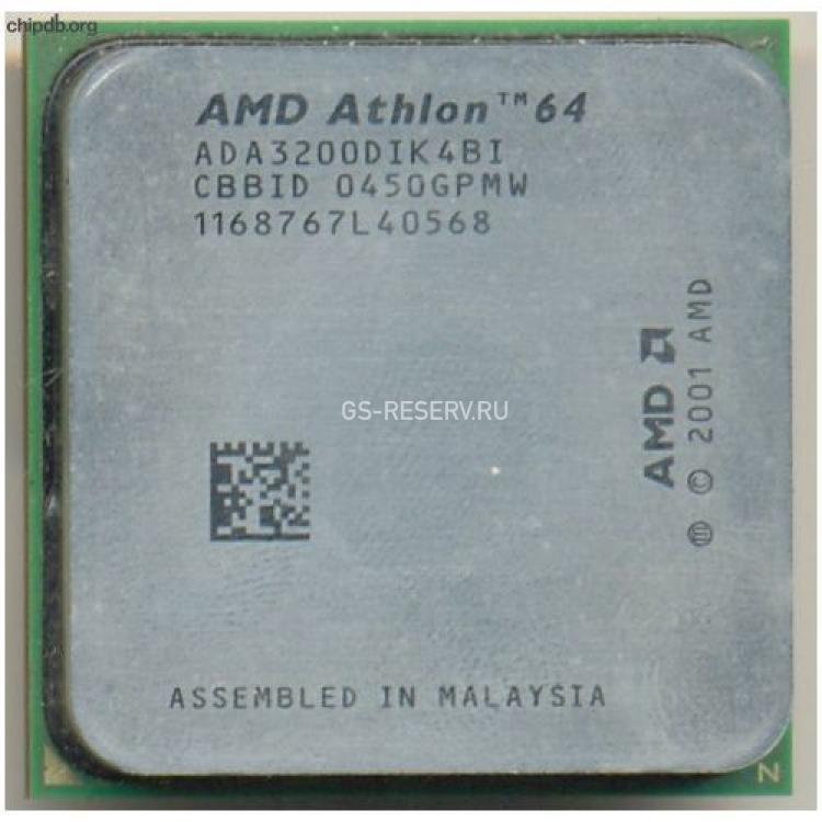 Процессор AMD Athlon-64 3200+ 2000Mhz (512/1000/1,4v) Socket 939 Winchester(ADA3200DIK4BI)