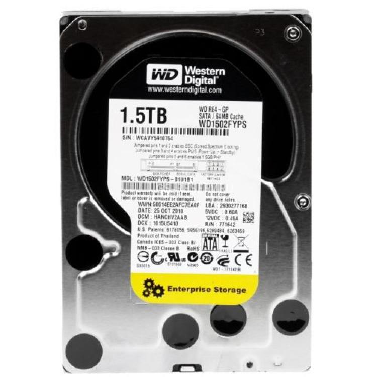 Жесткий Диск Western Digital RE4-GP 1,5Tb (U300/IntelliPower/64Mb) TLER RAFF SATAII(WD1502FYPS)