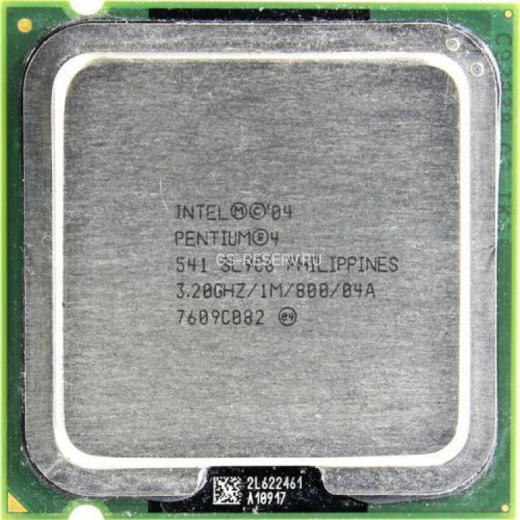 Процессор Intel Pentium 541 3200Mhz (800/L2-1Mb) EM64T HT 84Wt LGA775 Prescott(SL8PR)