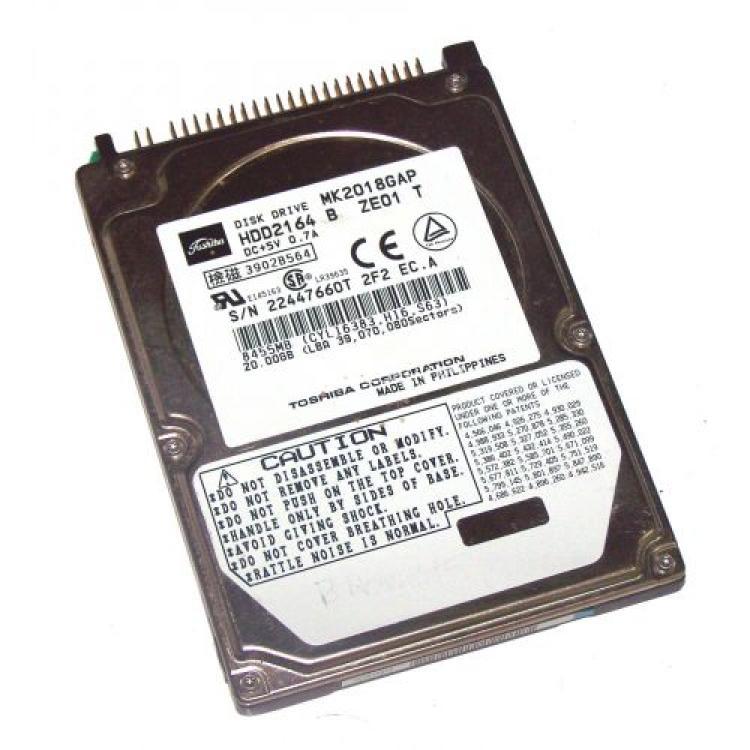 Жесткий Диск Toshiba 20Gb (U100/4200/2Mb) IDE 2,5"(MK2018GAP)