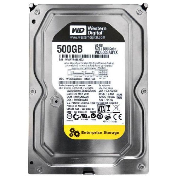 Жесткий Диск Western Digital RE4 500Gb (U300/7200/64Mb) TLER RAFF SATAII(WD5003ABYX-01WERA1)