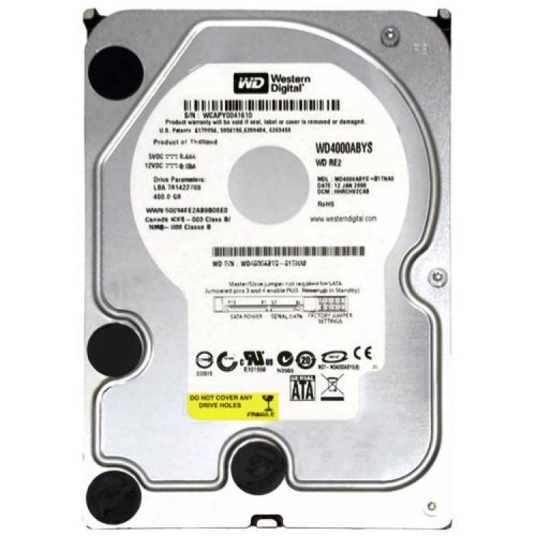 Жесткий Диск Western Digital RE2 400Gb (U300/7200/16Mb) SATAII(WD4000ABYS)