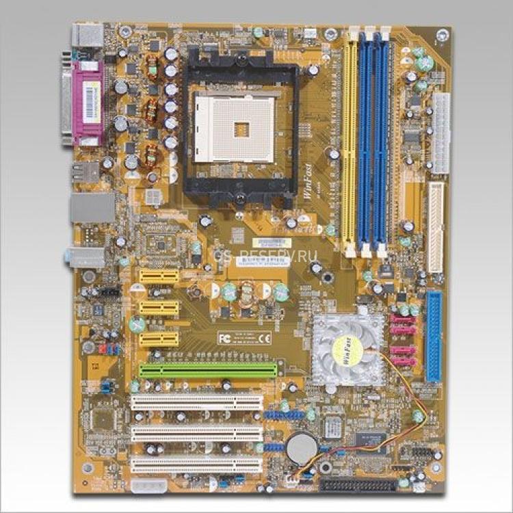 Материнская Плата Foxconn nForce4 S754 3DDR400 4SATA U133 PCI-E16x 3PCI-E1x 3PCI AC97-6ch LAN ATX(NF4K8AB-RS)