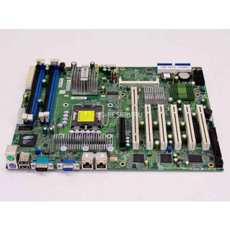 Материнская Плата Supermicro iE3000 S775 4DualDDRII-667 4SATAII U100 PCI-E8x PCI-X 5PCI 2LAN1000 SVGA ATX(PDSMA+)