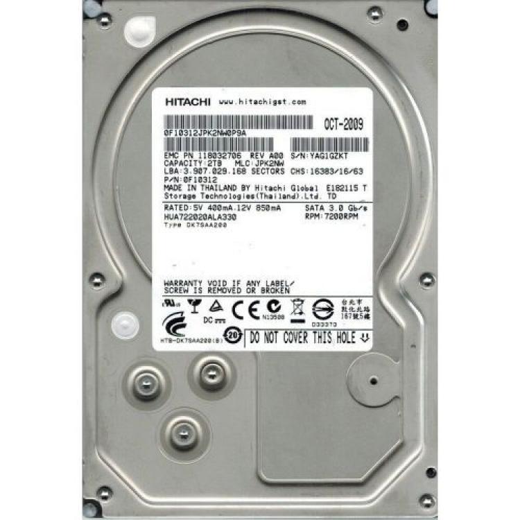 Жесткий Диск Hitachi Ultrastar A7K2000 2Tb (U300/7200/32Mb) SATAII(0F10452)