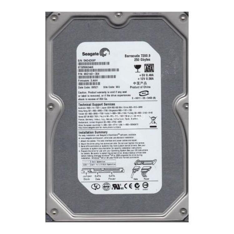 Жесткий Диск Seagate Barracuda 7200.9 250Gb (U300/7200/16Mb) NCQ SATAII(9BD143)