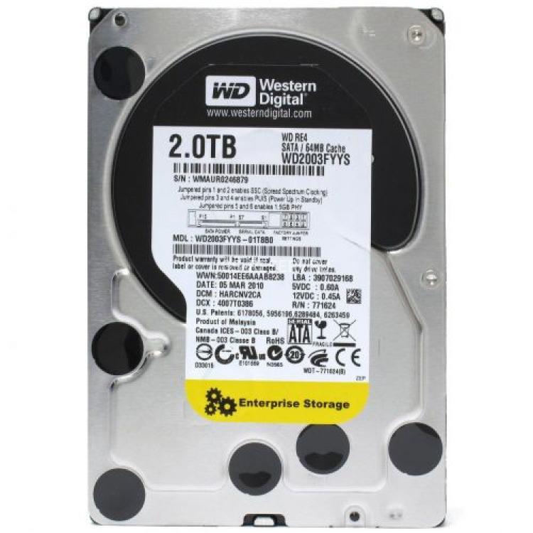 Жесткий Диск Western Digital RE4 2Tb (U300/7200/64Mb) TLER RAFF SATAII(WD2003FYYS-18W0B0)