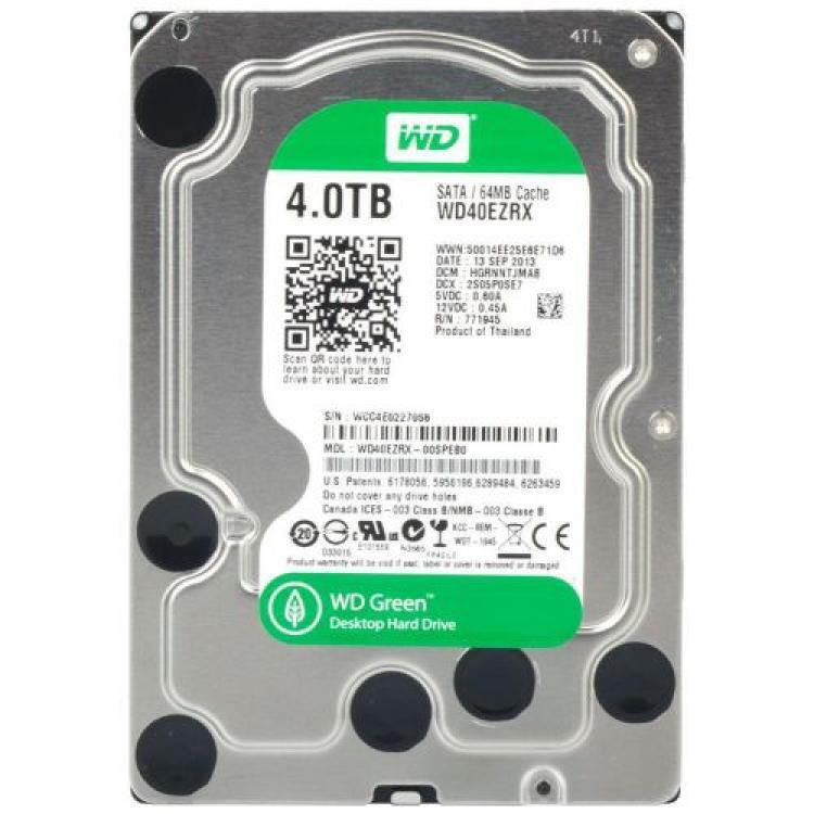Жесткий Диск Western Digital Green 4Tb (U600/IntelliPower/64Mb) 6G SATAIII(WD40EZRX)