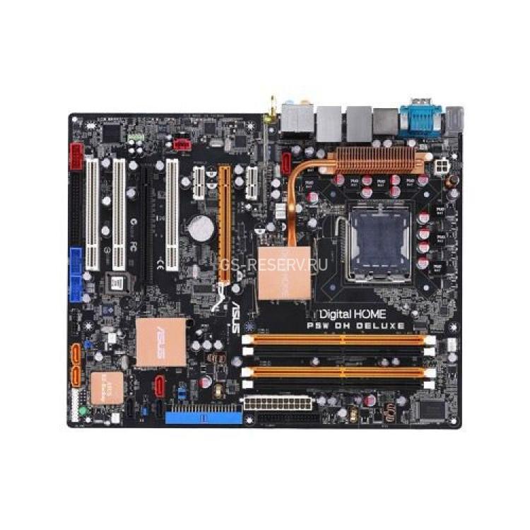 Материнская Плата ASUS i975X S775 HT 4DualDDRII-800 6SATAII U100 2PCI-E16x 2PCI-E1x 3PCI 2LAN1000 AC97-8ch IEEE1394 Wi-Fi ATX(P5W DH Deluxe/WIFI-AP)