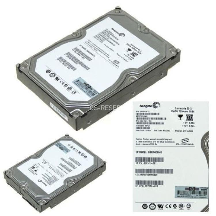 Жесткий Диск HP (Seagate) Barracuda ES.2 ST3250310NS 250Gb (U300/7200/32Mb) NCQ SATAII For Gen5 Gen5p Gen6 Gen7(397377-021)