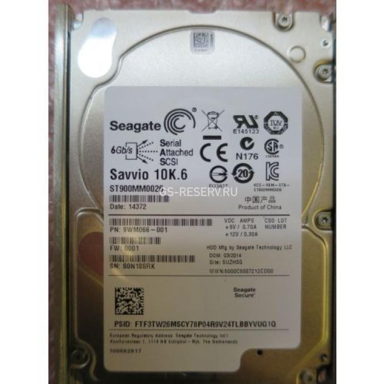 Жесткий Диск Seagate Savvio 10K.6SED 900Gb (U600/10000/64Mb) SED 6G SAS 2,5"(ST900MM0026)