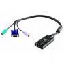 KVM Адаптер ATEN PS/2 Virtual Media KVM Adapter Монитор+Клавиатура+Мышь HDB15+PS/2 To RJ45 1600x1200 For KN2124v KN2140v KN4124v KN4140v KN2116A KN2132 KN4116 KN4132 KM0532 KM0932 KM0032(KA7120)