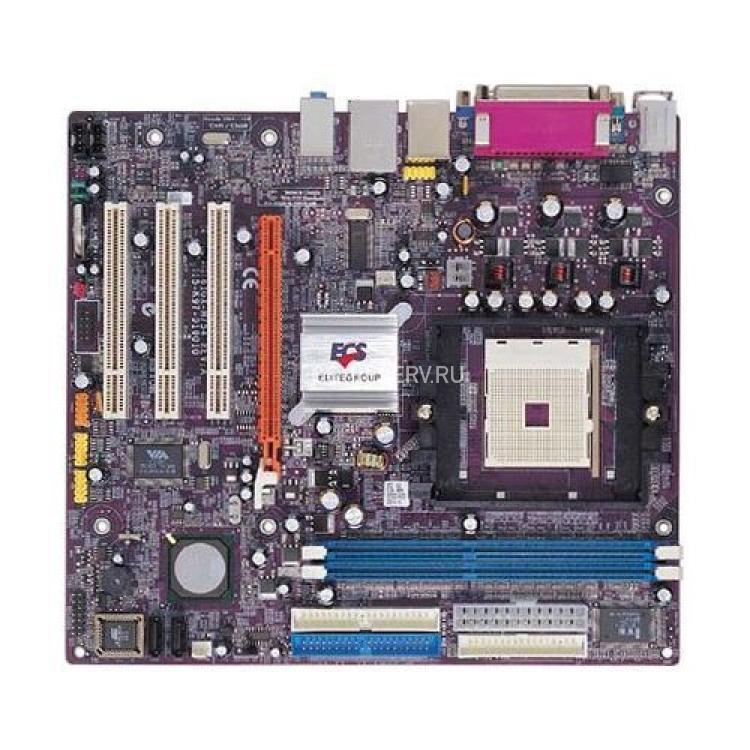 Материнская Плата Elitegroup SIS761GX S754 2DDR400 2SATA U133 PCI-E16x 3PCI SVGA AD1888-6ch LAN mATX(761GX-M754)