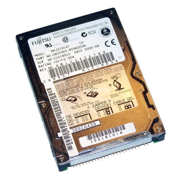Жесткий Диск Fujitsu 18Gb (U66/4200/0,5Mb) IDE 12,5mm 2,5"(0006964T)