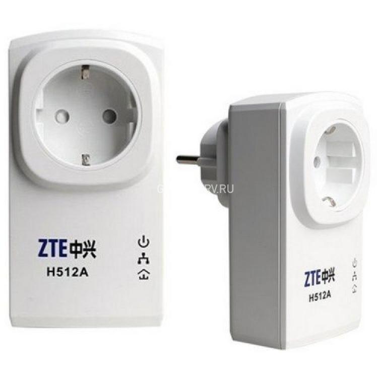 Сетевой Адаптер ZTE Интернет Через Электрическую Сеть Input 100-240V 50/60Hz 0.06A Output 250V 16A(H512A)