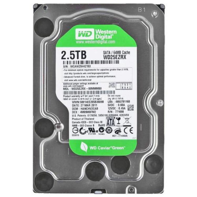 Жесткий Диск Western Digital Caviar Green 2,5Tb (U600/IntelliPower/64Mb) 6G SATAIII(WD25EZRX-00MMMB0)