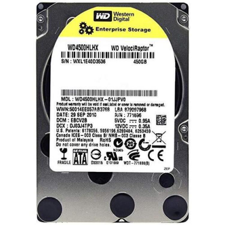Жесткий Диск Western Digital VelociRaptor 450Gb (U600/10000/32Mb) RAFF 6G SATAIII 2,5"(WD4500HLHX)