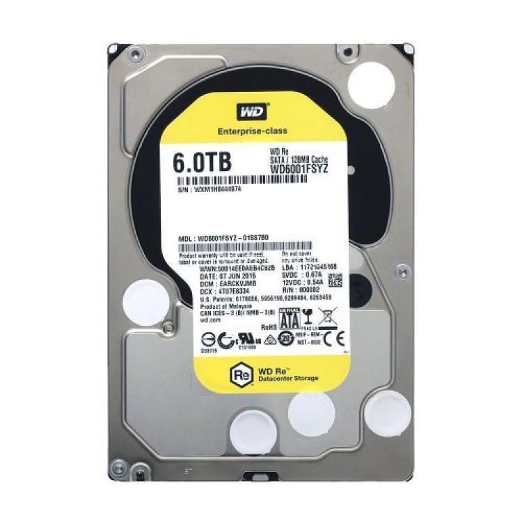 Жесткий Диск Western Digital RE 6Tb (U600/7200/128Mb) NCQ TLER 6G RAFF SATAIII(WD6001FSYZ-01SS7B1)