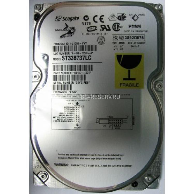Жесткий Диск Seagate Barracuda 36ES 36,7Gb (U160/7200/2Mb) 80pin U160SCSI(ST336737LC)