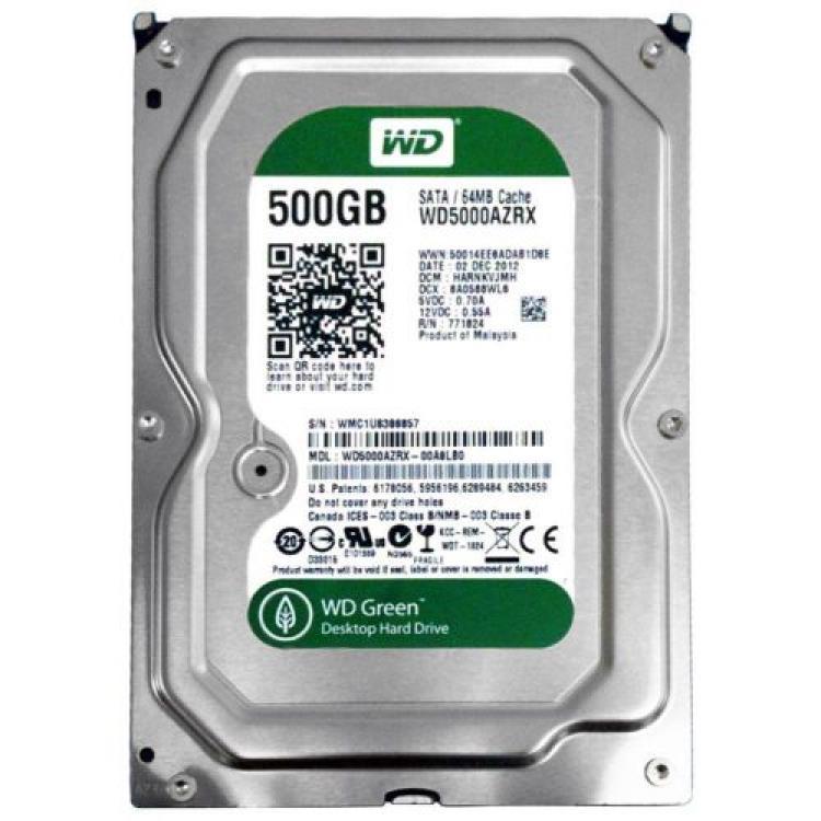 Жесткий Диск Western Digital Caviar Green 500Gb (U600/IntelliPower/64Mb) 6G SATAIII(WD5000AZRX)