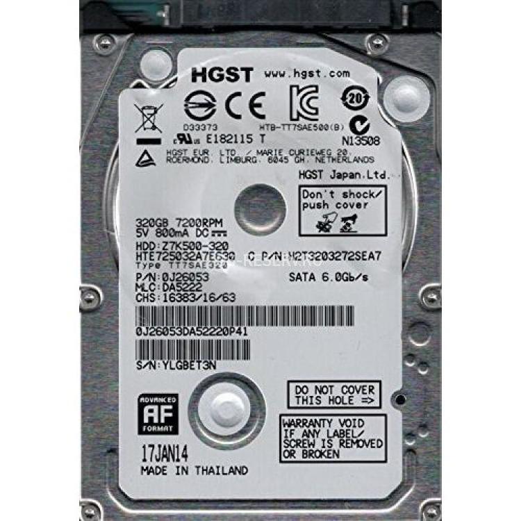 Жесткий Диск Hitachi Travelstar Z7K500 320Gb (U600/7200/32Mb) 6G SATAIII 2,5"(HTE725032A7E630)