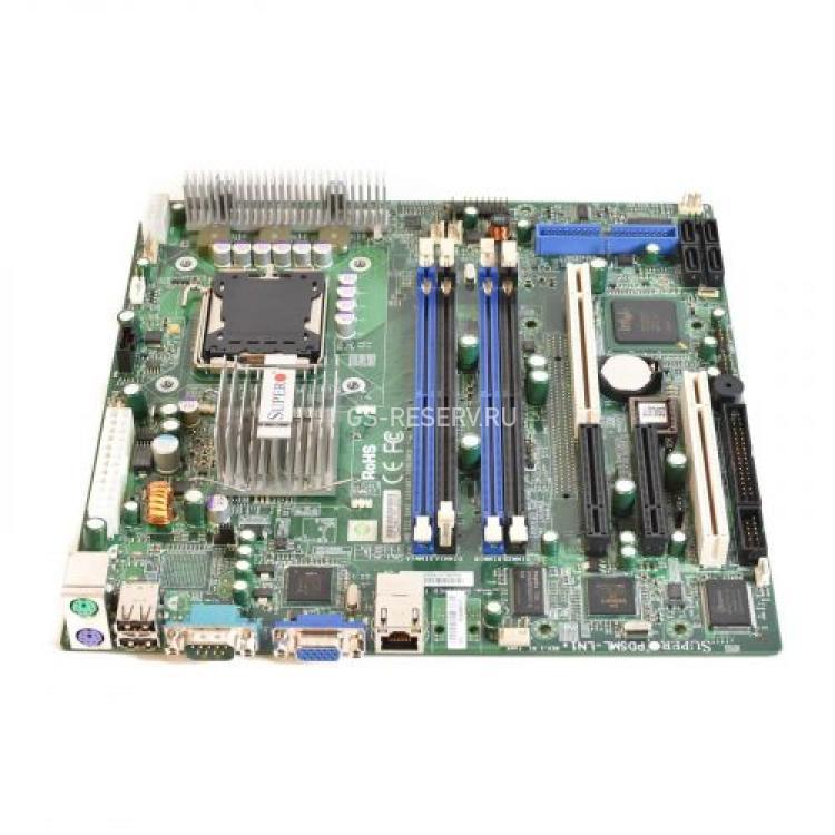 Материнская Плата Supermicro iE3000 S775 4DualDDRII-667 4SATAII U100 PCI-E8x-Riser PCI-E8x 2PCI LAN1000 SVGA mATX 1U(PDSML-LN1+)