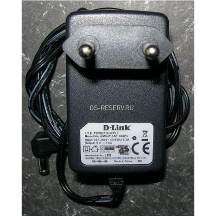 Блок Питания D-Link (Amigo) Input 100-240V 50/60Hz 0,2A Output 5V 1A For D-Link Asus RT-N11 RX3081 WL-320GE DAP-1150 и др.(AMS47-0501000FV)