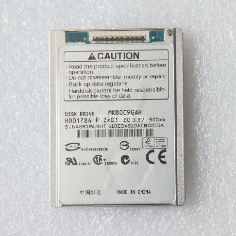 Жесткий Диск Toshiba 80Gb (U100/4200/8Mb) IDE IDC 1,8" For Apple iPod Video, Microsoft Zune and Notebooks(454670-001)