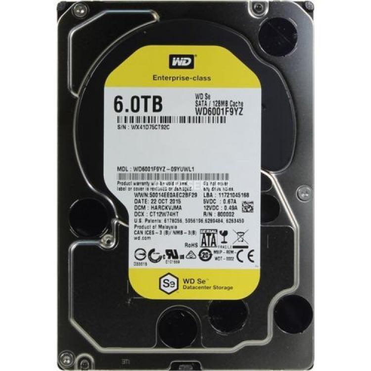 Жесткий Диск Western Digital Se 6Tb (U600/7200/128Mb) NCQ 6G SATAIII(WD6001F9YZ-09YUWL0)