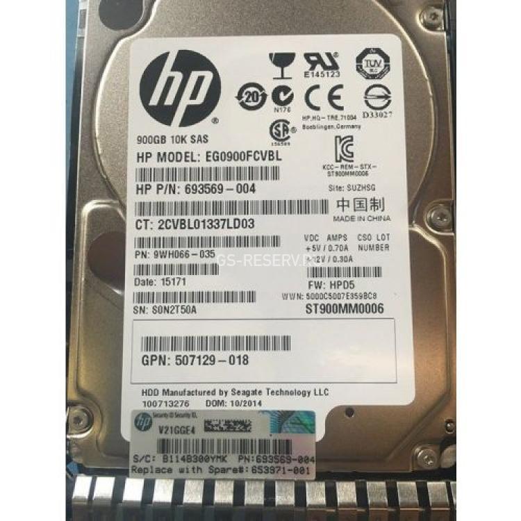 Жесткий Диск HP (Seagate) Savvio 10K.6 ST900MM0006 900Gb (U600/10000/64Mb) 6G SAS 2,5" For Gen8 Gen9 Gen10(653971-001)
