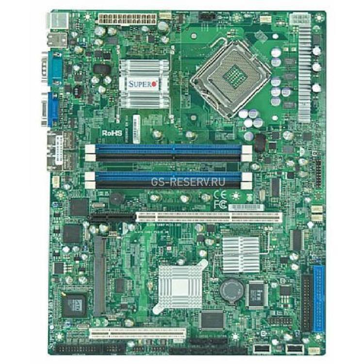 Материнская Плата Supermicro iE3210 S775 4DualDDRII-800 6SATAII U100 Riser PCI-E4x/PCI-X PCI 2LAN1000 SVGA ATX 1U(X7SBI)