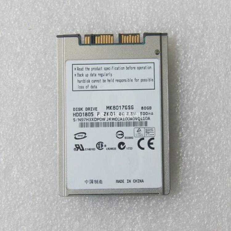 Жесткий Диск Toshiba 80Gb (U150/5400/8Mb) Micro SATA 1,8" For Notebooks(MK8017GSG)