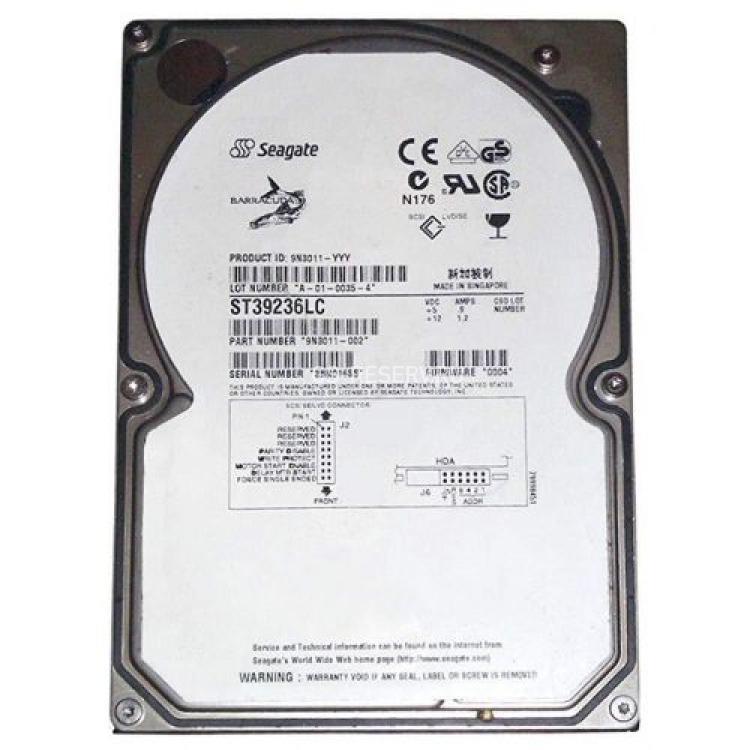 Жесткий Диск Seagate Barracuda 18XL 9,2Gb (U160/7200/2Mb) 80pin U160SCSI(ST39236LC)